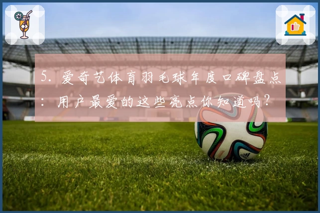 5. 爱奇艺体育羽毛球年度口碑盘点：用户最爱的这些亮点你知道吗？